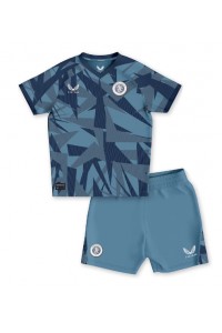 Aston Villa Babyklær Tredje Fotballdrakt til barn 2023-24 Korte ermer (+ Korte bukser)